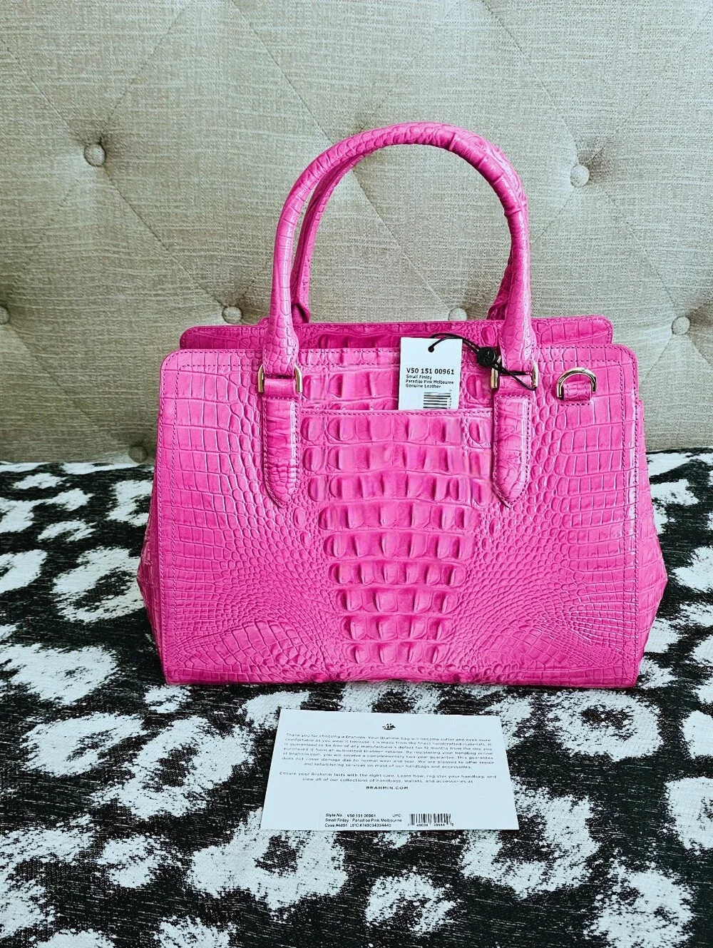 NWT Brahmin PARADISE PINK Small Finley